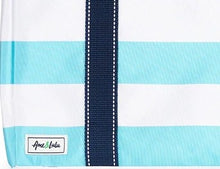 Load image into Gallery viewer, Ame & Lulu Sun & Sea Tote  Close Up to Marine Blue
