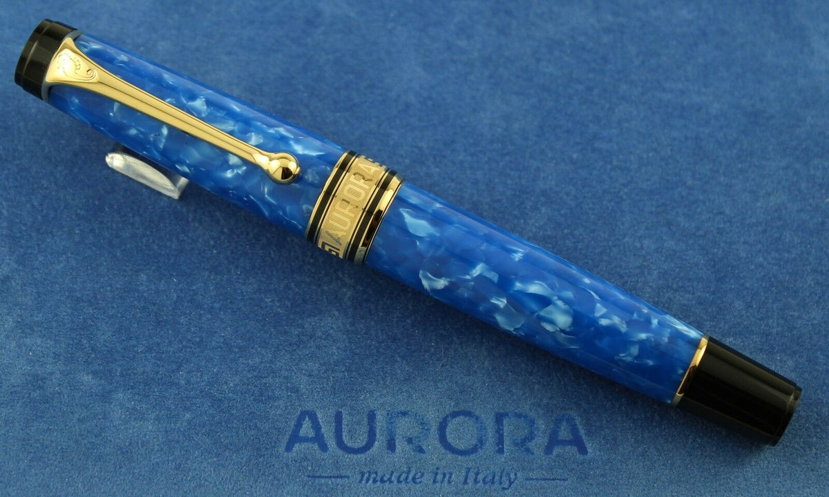 Aurora Blue Marble LE Fountain Pen & Ballpoint Set | Airline Intl