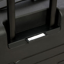 Load image into Gallery viewer, Close up to the bottom of the telescopic handle. This part has a tab which can be pulled to write your contact information.