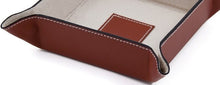 Load image into Gallery viewer, Close up to the saddle brown tray on a white background.