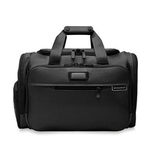 Load image into Gallery viewer, Briggs & Riley Baseline Underseat Duffle - Black
Image of Front Panel View
Height	     Width	     Depth	    Weight
US	10.5 in.	16.5 in.	11.5 in.	2.8 lbs.
EU	26.7 cm	41.9 cm	29.2 cm	1.3 kg
