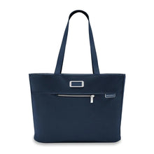 Load image into Gallery viewer, Briggs & Riley Baseline Travel Tote - Navy
Image of Front Panel View
Height	     Width	     Depth	     Weight
US	13 in.      21 in.       7.5 in.     1.6 lbs.
EU	33 cm    53.3 cm	19.1 cm	0.7 kg
