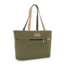 Load image into Gallery viewer, Briggs & Riley Baseline Travel Tote - Olive
Image of Front Angled View
Height	     Width	     Depth	     Weight
US	13 in.      21 in.       7.5 in.     1.6 lbs.
EU	33 cm    53.3 cm	19.1 cm	0.7 kg
