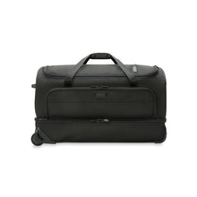 Load image into Gallery viewer, Briggs & Riley Baseline Medium 2-Wheel Duffle - Black
Image of Front Panel View in horizontal position. Also showing top zip spacious main compartment. Front Zip Pocket and drop-bottom packing compartment.
Height Width Depth Weight
US 27 in. 14 in. 16.5 in. 10.3 lbs.
EU 68.6 cm 35.6 cm 41.9 cm 4.7 kg