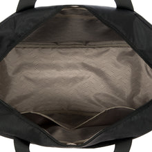 Load image into Gallery viewer, Top view of the duffle with the main compartment opened.