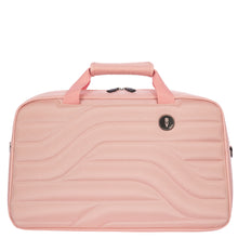 Load image into Gallery viewer, Front view of the pink pearl 18 inch duffle bag on a white background.