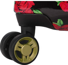 Load image into Gallery viewer, Close up to a tire on the suitcase. Set on a white background.