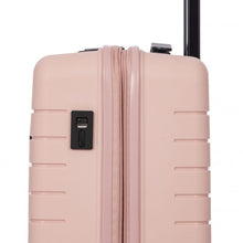 Load image into Gallery viewer, Close up to the side of the suitcase featuring the USB ports. A  Type-C and a Type-A slots are available. Power supply not included.
