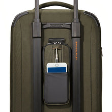 Load image into Gallery viewer, Briggs & Riley ZDX 22" Carry-On Expandable Spinner - Olive
Hunter Green power pocket (charger sold separately).  Holds charger and smart phone to charge your smart phone on the go.
Dimensions:  22 x 14 x 9" (exp. to 11")
Weight:           7.4 lbs.