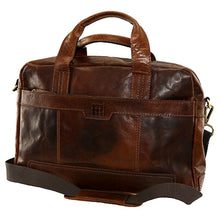 Load image into Gallery viewer, Cheyenne Hand-Stained Antique Buffalo Slim Top Zip Brief