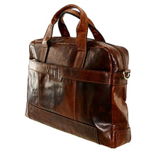 Load image into Gallery viewer, Cheyenne Hand-Stained Antique Buffalo Slim Top Zip Brief