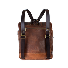 Load image into Gallery viewer, ITALIAN LEATHER ROLL-TOP BACKPACK