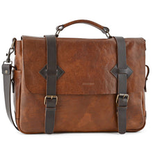 Load image into Gallery viewer, ITALIAN LEATHER VINTAGE-STYLE FLAP BRIEF