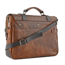 Load image into Gallery viewer, ITALIAN LEATHER VINTAGE-STYLE FLAP BRIEF