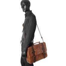 Load image into Gallery viewer, ITALIAN LEATHER VINTAGE-STYLE FLAP BRIEF