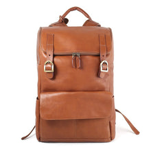 Load image into Gallery viewer, Dorado Colombian Leather Laptop Rucksack - Tan
Image of Front Angled View
Dimensions:  16.5 x 13 x 5"
