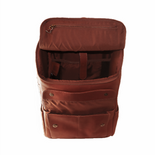Load image into Gallery viewer, Dorado Colombian Leather Laptop Rucksack - Tan
Image of Interior Main Compartment and Front Pocket Organizer for quick access to business accessories.
Dimensions:  16.5 x 13 x 5"