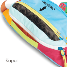 Load image into Gallery viewer, Close up to the top panel of the of the Kapai hip pack.
