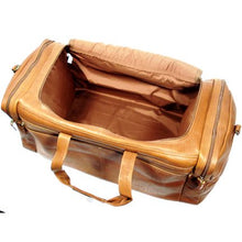 Load image into Gallery viewer, Dorado Leather Duffel - Tan
Image of Spacious Main Packing Compartment
Dimensions:  25 x 11.5 x 11.5"