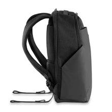 Load image into Gallery viewer, Briggs & Riley Delve Medium Backpack - Black
Image of Left Facing Side Panel View
Dimensions:  17 x 12 x 6"
Weight:          2.3  lbs.