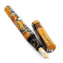 Load image into Gallery viewer, Danitrio GK-1021 Genkai "Katamigawari" (Winter and Winter) Limited Edition Fountain Pen Uncapped