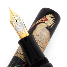 Load image into Gallery viewer, Danitrio GK-1031 Genkai "Toki" (Japanese Crested Ibis) Fountain Pen Nib and Cap Close Up