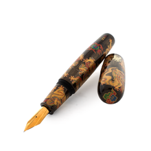 Load image into Gallery viewer, Danitrio Yokozuna Kuzuryu (Nine Dragons) in Black (YOK-26BK) Limited Edition Fountain Pen Uncapped