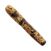 Load image into Gallery viewer, Danitrio Yokozuna Kuzuryu (Nine Dragons) in Black (YOK-26BK) Limited Edition Fountain Pen - Closed, Side 2