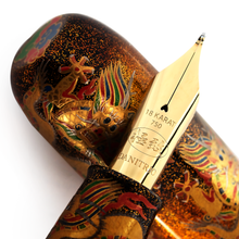 Load image into Gallery viewer, Danitrio Yokozuna Kuzuryu (Nine Dragons) in Black (YOK-26BK) Limited Edition Fountain Pen - Nib Close Up