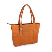 Load image into Gallery viewer, DayTrekr Leather Travel Tote
Image of Front Right-Facing Angled View
Dimensions: 13"W x 11"H x 4.5"D