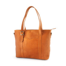 Load image into Gallery viewer, DayTrekr Leather Travel Tote
Image of Front Angled View
Dimensions: 13"W x 11"H x 4.5"D