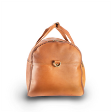 Load image into Gallery viewer, DayTrekr Leather Deluxe Duffel - Side Angle
