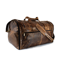 Load image into Gallery viewer, DayTrekr Distressed Leather Duffel
