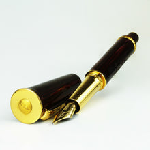 Load image into Gallery viewer, Delta Limited Edition Celluloid Papilon Ruby Red  Fountain Pen #11/100 (M Nib)