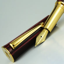 Load image into Gallery viewer, Delta Limited Edition Celluloid Papilon Ruby Red  Fountain Pen #11/100 (M Nib)