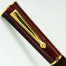 Load image into Gallery viewer, Delta Limited Edition Celluloid Papilon Ruby Red  Fountain Pen #11/100 (M Nib)