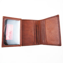 Load image into Gallery viewer, Interior view of the wallet, unfolded.