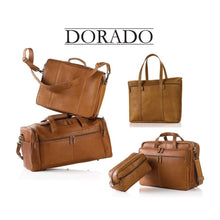 Load image into Gallery viewer, Group Shot of 5 bags from the Dorado Leather Collection in Tan