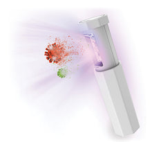 Load image into Gallery viewer, Graphic showing the side of the wand "disintegrating" bacteria.