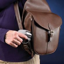 Load image into Gallery viewer, GTM Concealed Carry Leather Shoulder Saddlebag Mocha Brown