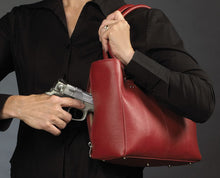 Load image into Gallery viewer, GTM Leather Concealed Carry Traditional Open Top Tote