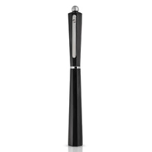Load image into Gallery viewer, Front view of the black Moka fountain pen with the cap on.