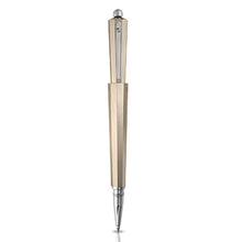 Load image into Gallery viewer, Front view of the Ivory Moka ballpoint pen with the cap posted.