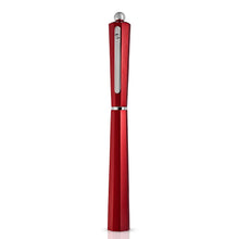 Load image into Gallery viewer, Front view of the red Moka ballpoint pen with the cap on.