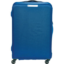 Load image into Gallery viewer, Slip on Luggage Cover in Blue fitted on a suitcase.