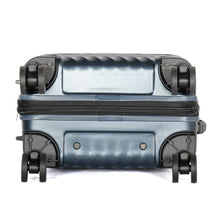 Load image into Gallery viewer, Olympia Matrix Polycarbonate Medium Expandable Spinner Luggage - Navy