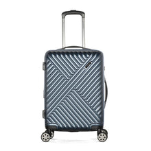 Load image into Gallery viewer, Olympia Matrix Polycarbonate 21" Exp Carry-On Spinner Luggage - Navy