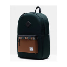 Load image into Gallery viewer, Herschel Heritage Backpack - Scarab/Black/Saddle Brown