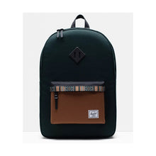 Load image into Gallery viewer, Herschel Heritage Backpack - Scarab/Black/Saddle Brown