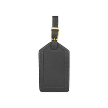 Load image into Gallery viewer, Front view of the black luggage tags.
